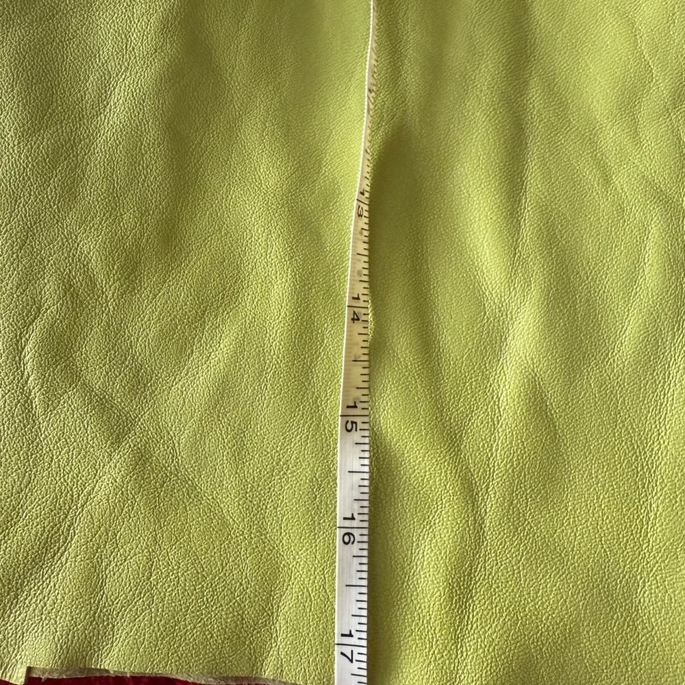 Vintage American Apparel lime green leather pencil skirt - Picture 5 of 12